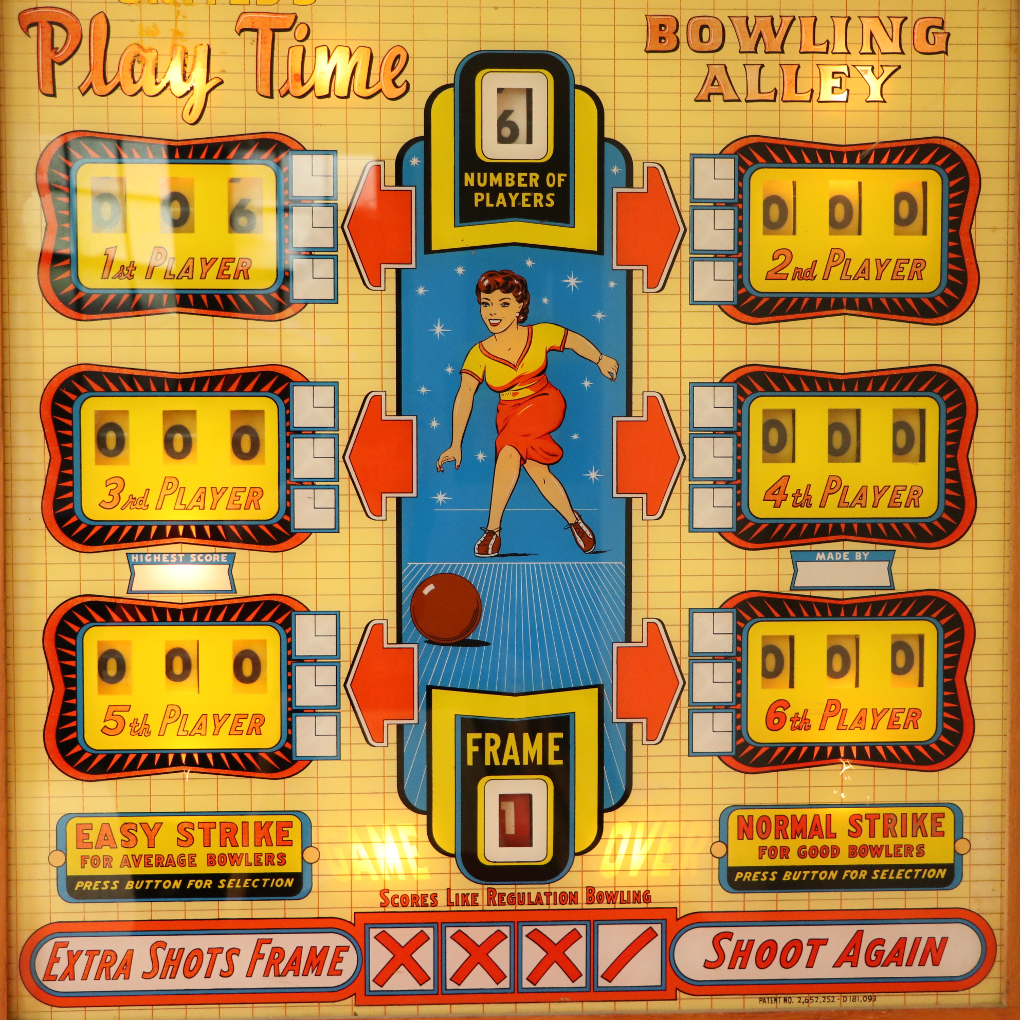 United's Playtime Bowling Alley Arcade Game, circa 1958