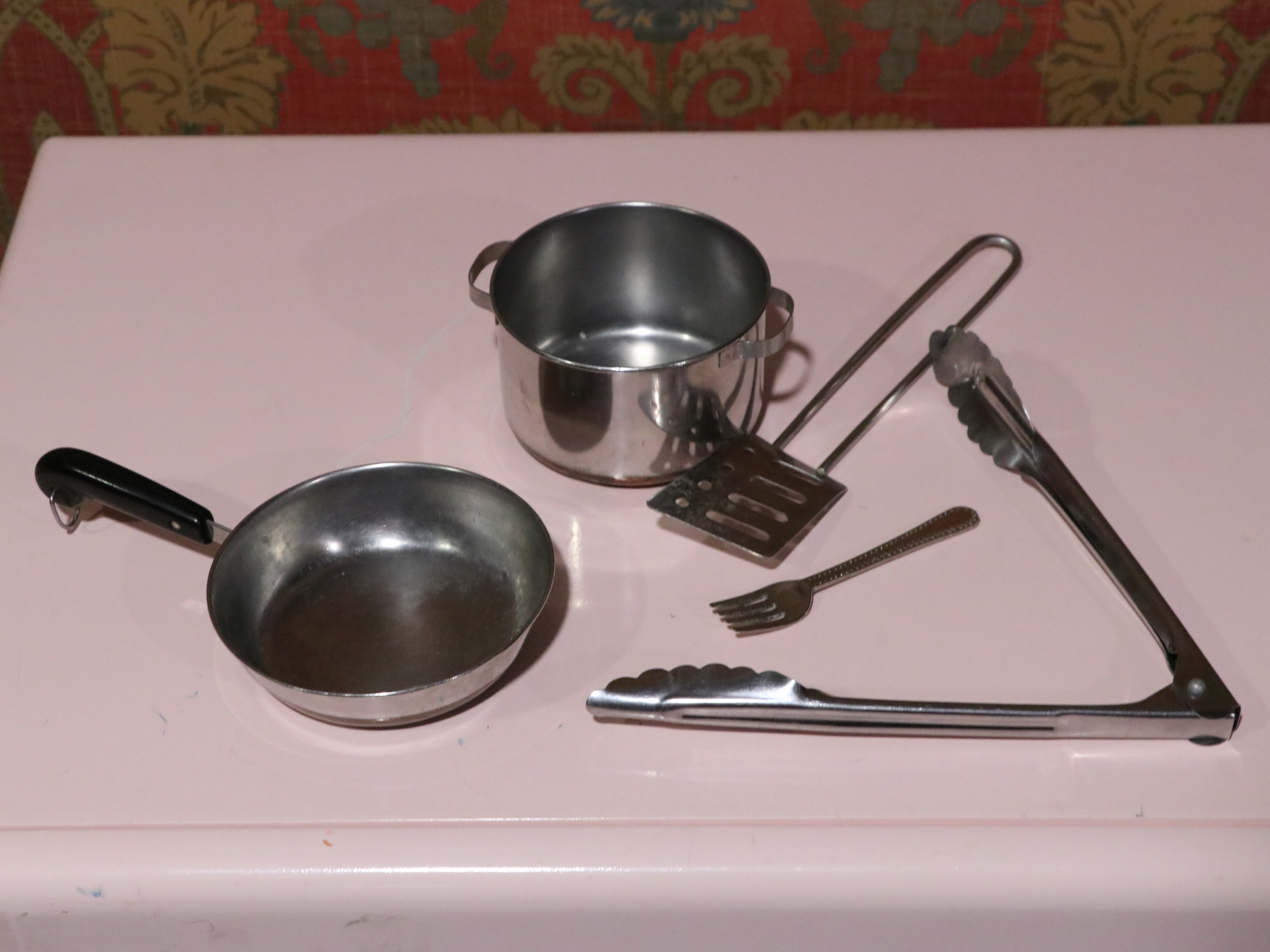 Pottery Barn Kids "Retro" Kitchen and House Pretend Play Set in Pink