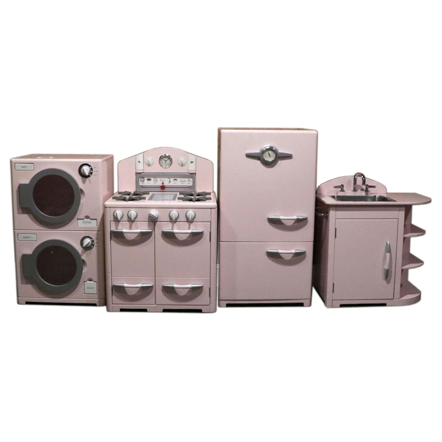 Pottery Barn Kids "Retro" Kitchen and House Pretend Play Set in Pink