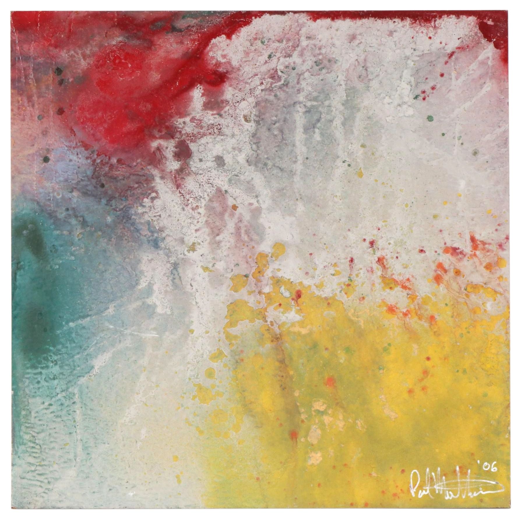 Paul Mathisen Abstract Oil Painting "Miami Nights I", 2006