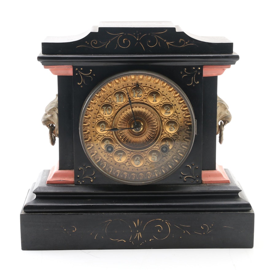 Ansonia Clock Co. Wooden Mantel Clock, Late 19th/Early 20th Century