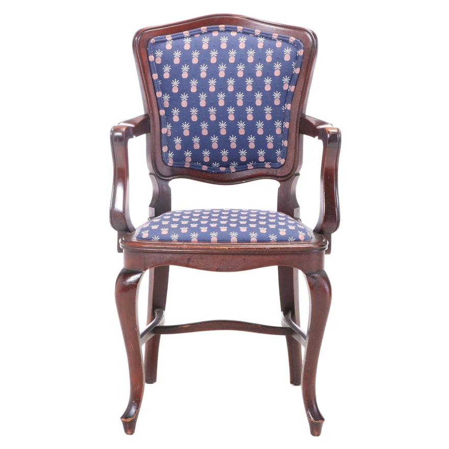 Milwaukee Chair Co. French Provincial Style Mahogany Armchair, dated 1928