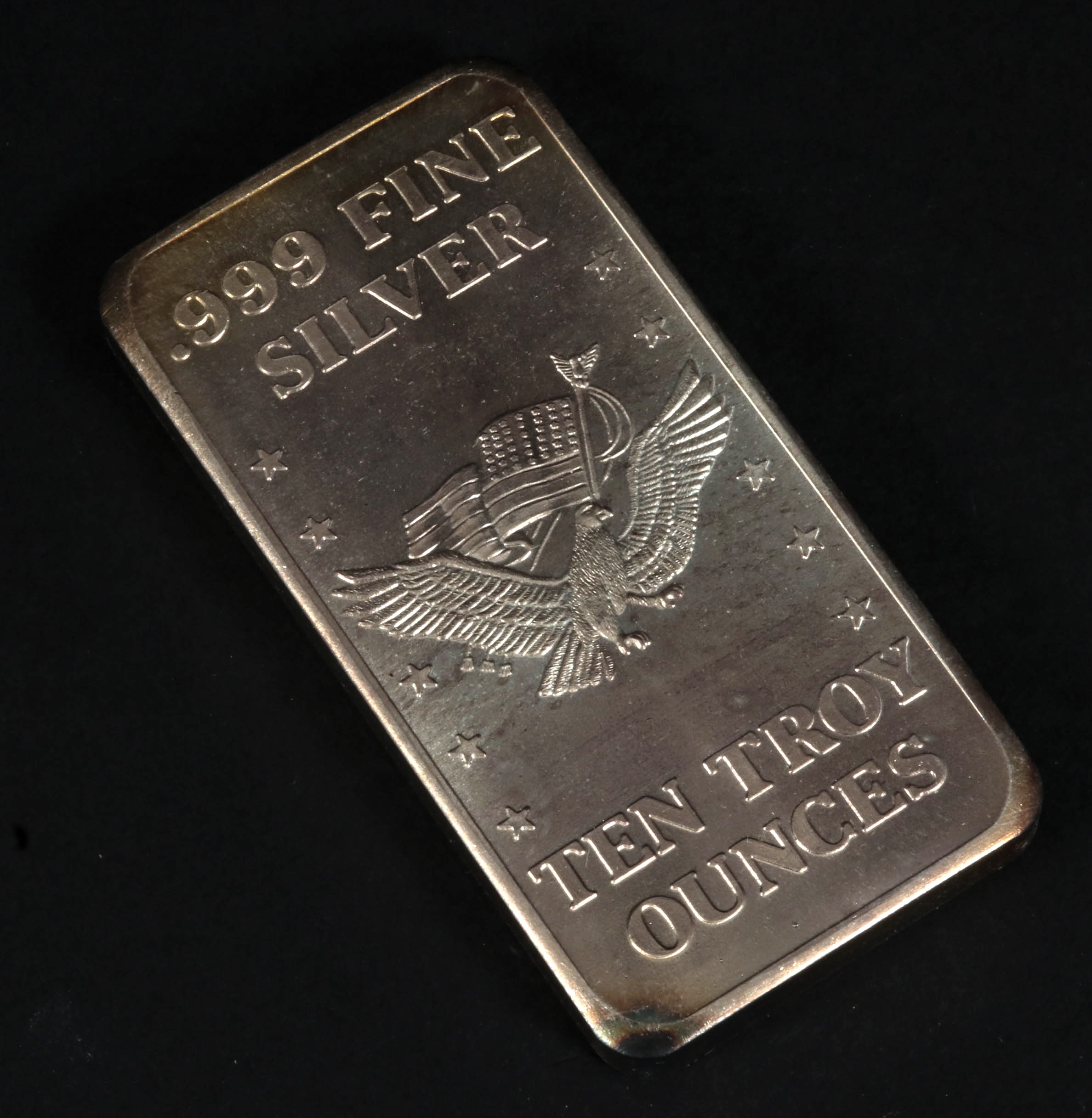 1981 Ten Troy Ounce .999 Fine Silver Ingot, U.S. Assay Office San Francisco