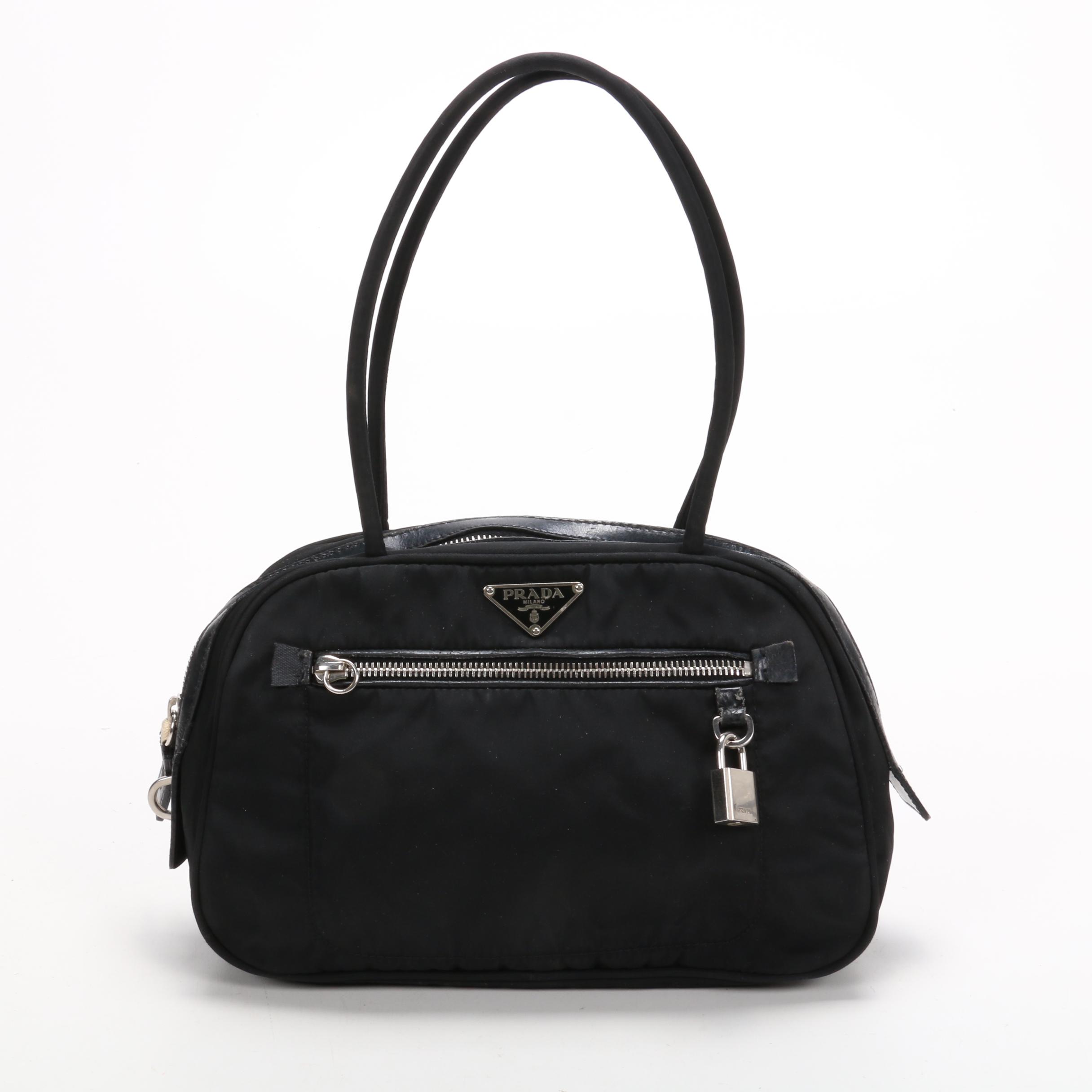 Prada Shoulder Bag in Black Tessuto Nylon