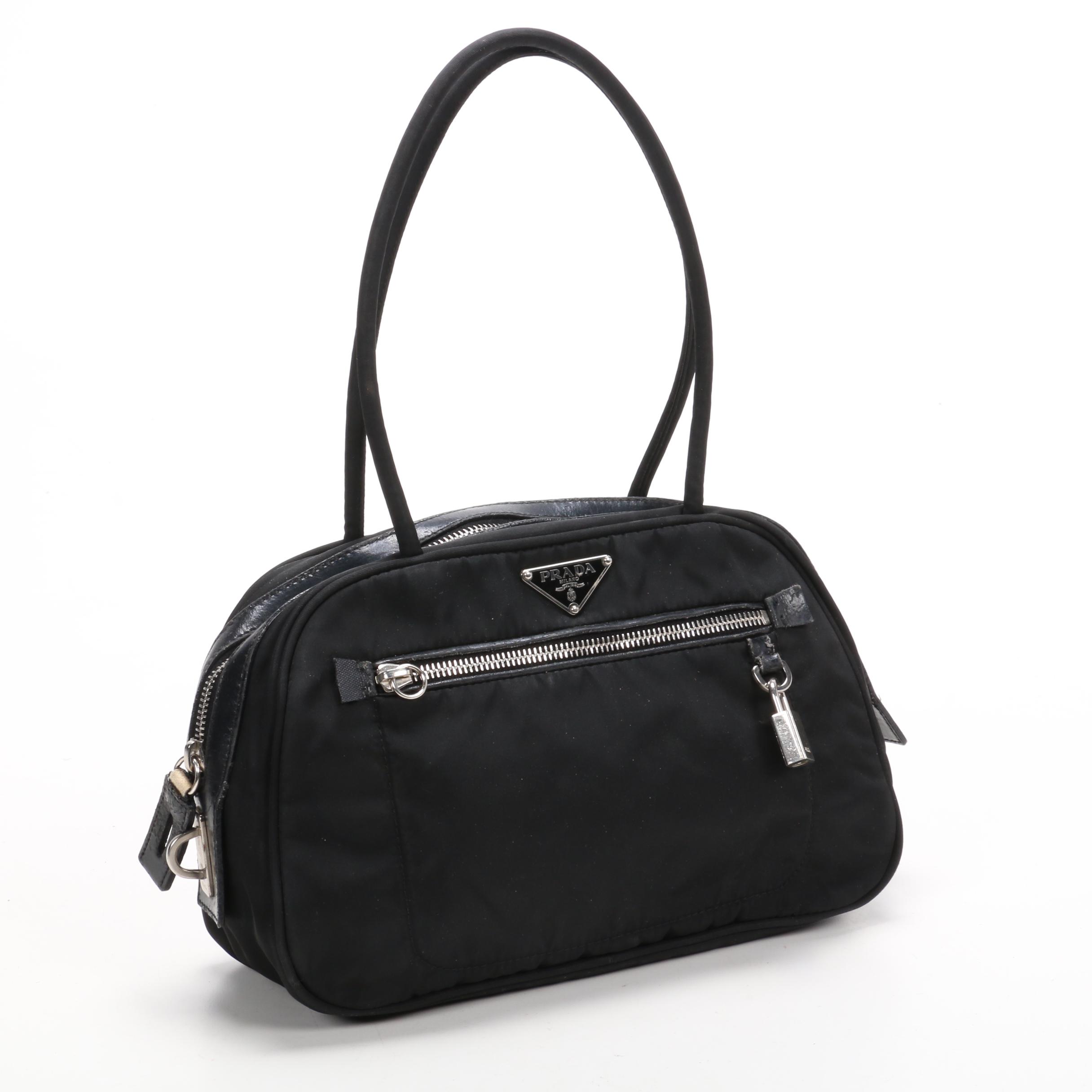 Prada Shoulder Bag in Black Tessuto Nylon