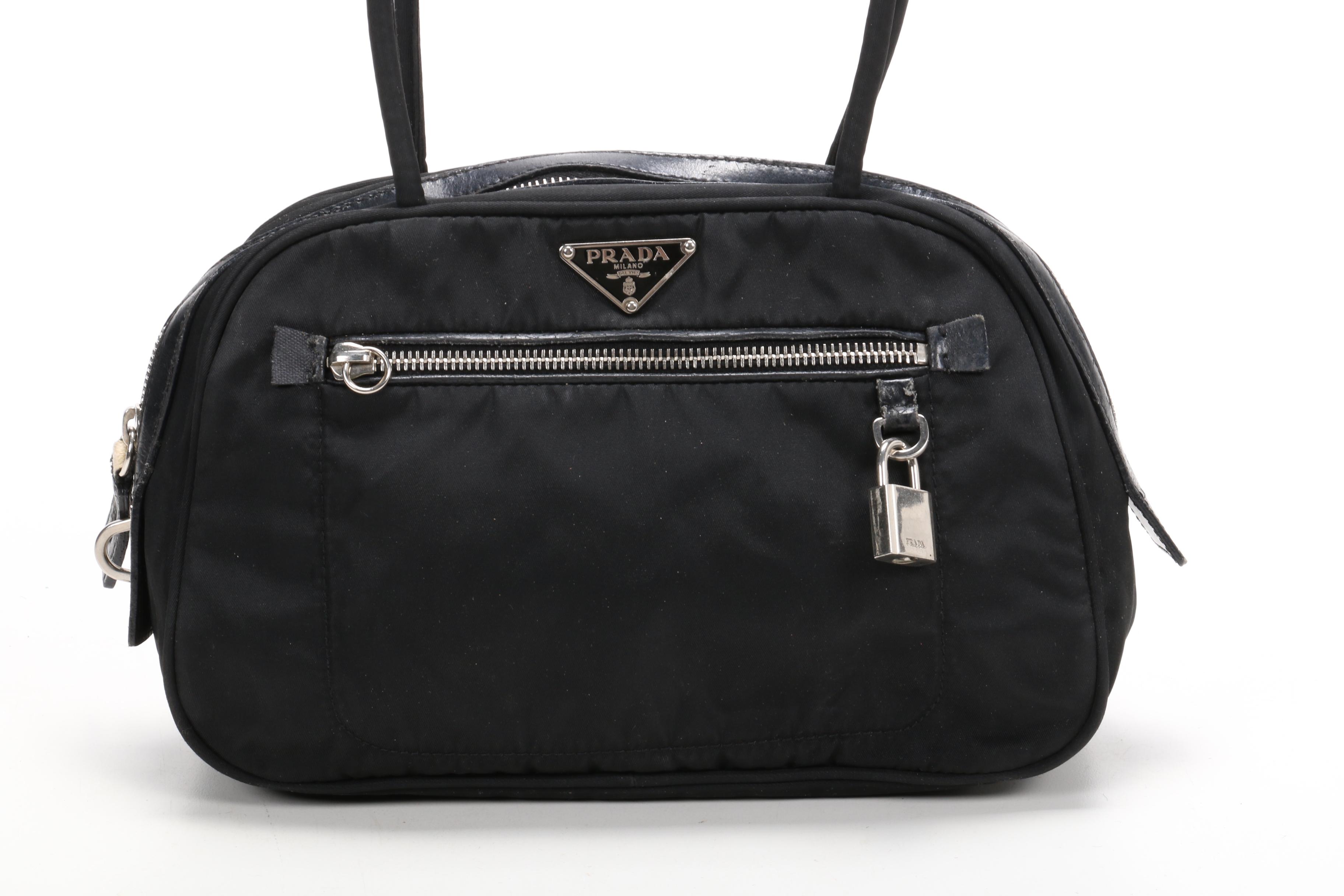 Prada Shoulder Bag in Black Tessuto Nylon