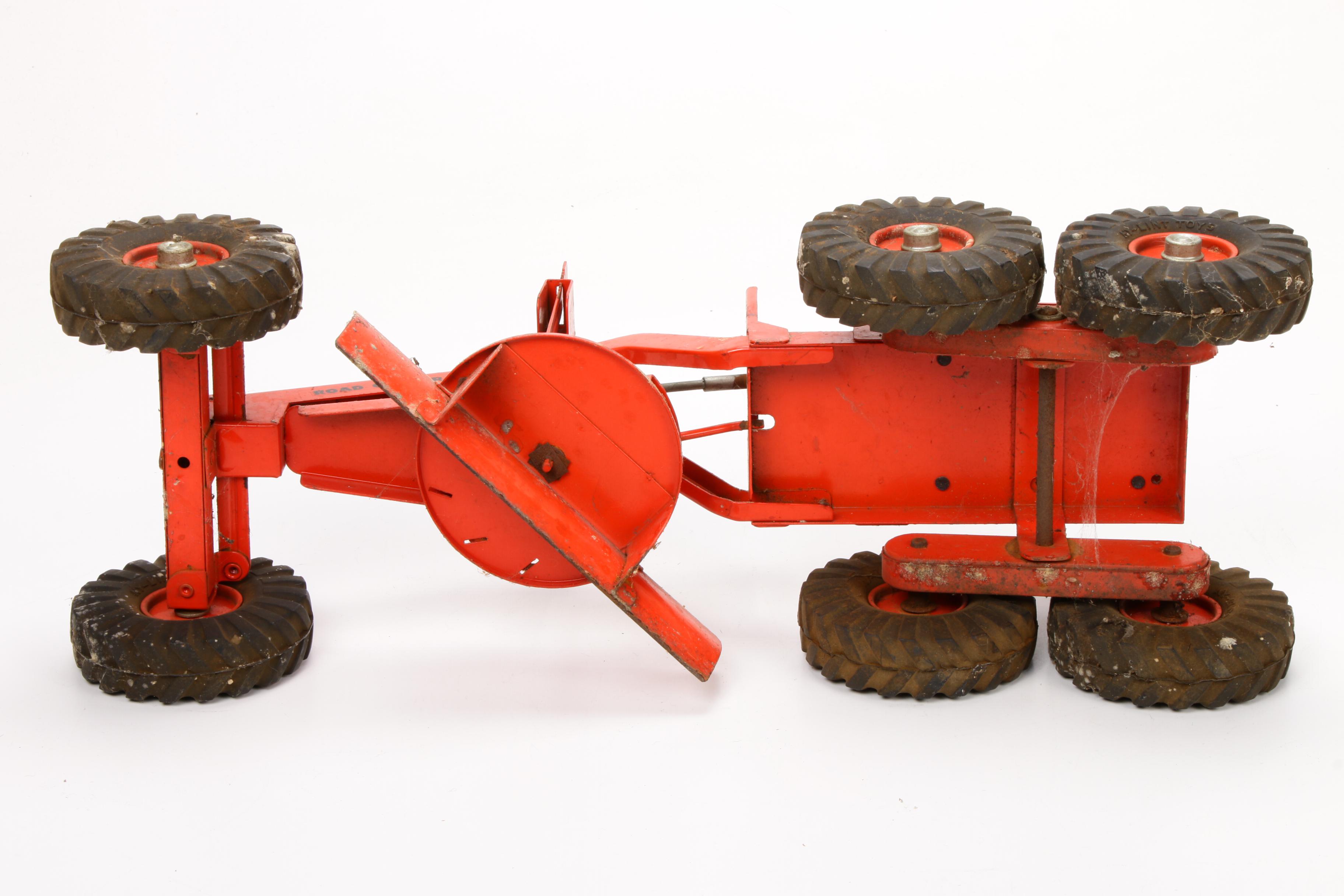 NY-Lint "Road Grader" and Structo "Excavator" Construction Toys, Vintage