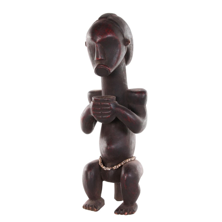 Fang Byeri Style Guardian Figure with Beads, Late 20th Century