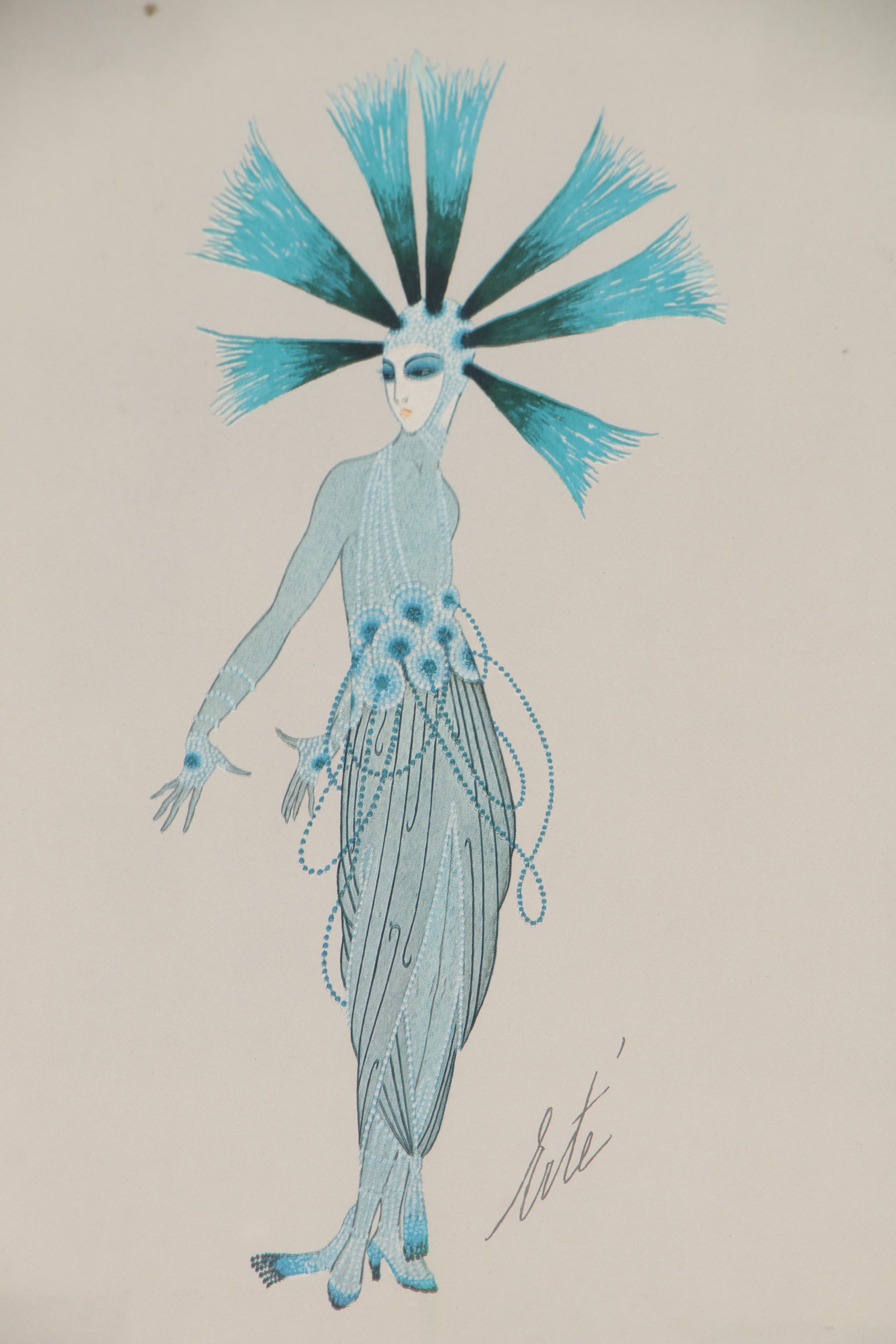 Offset Lithographs after Erté, Late 20th Century