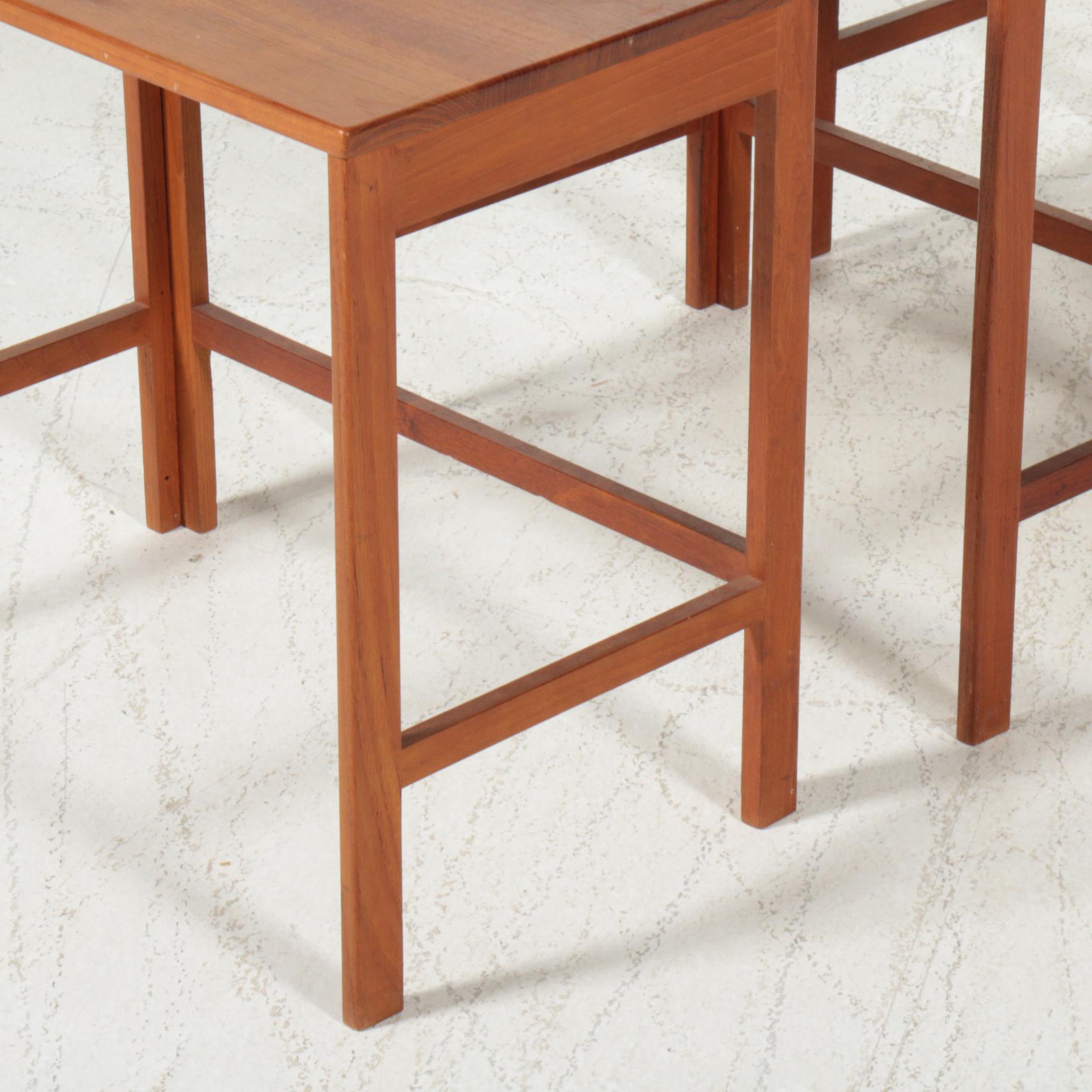 Peter Hvidt for France & Sons Danish Modern Teak Nesting Tables, Mid-20th C.