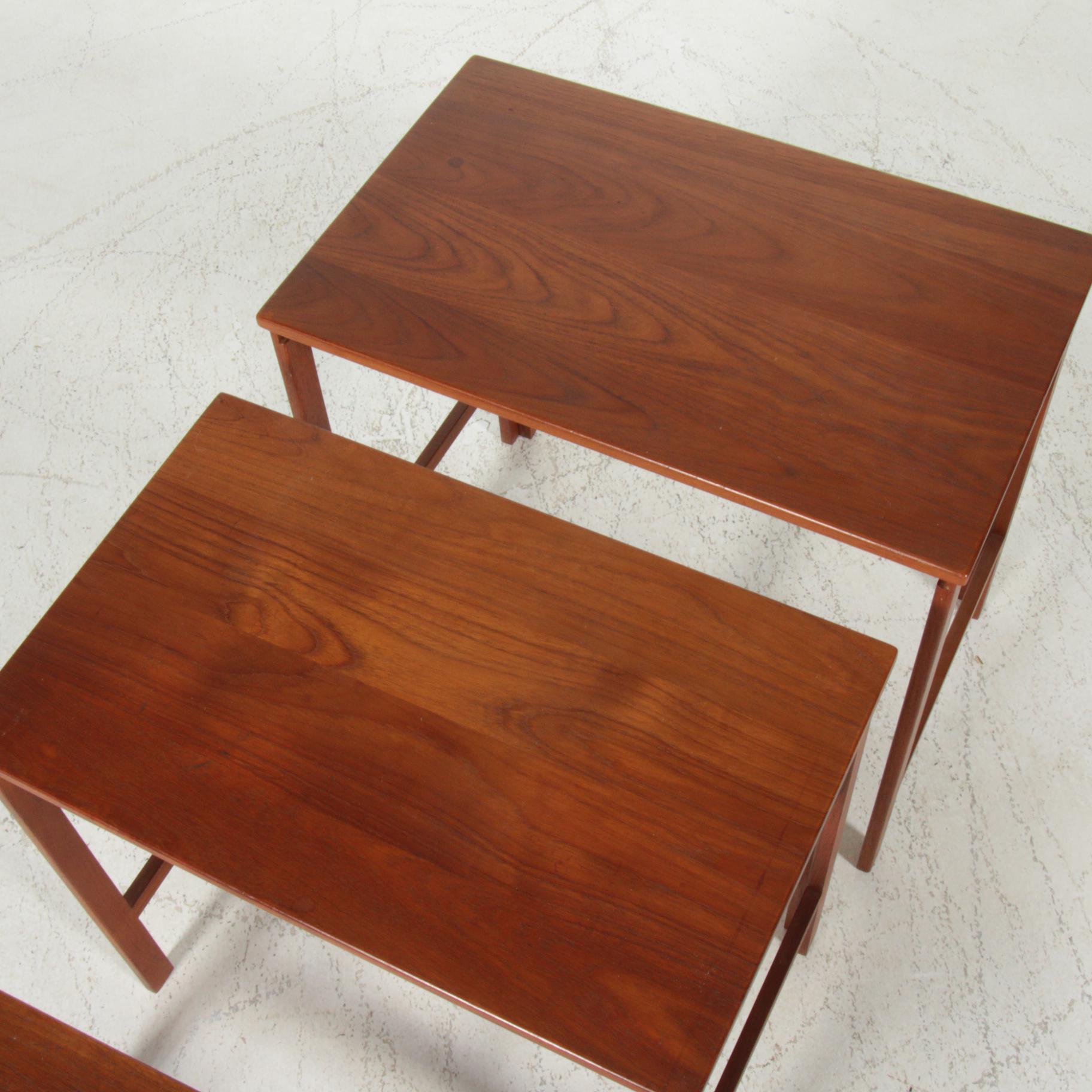 Peter Hvidt for France & Sons Danish Modern Teak Nesting Tables, Mid-20th C.