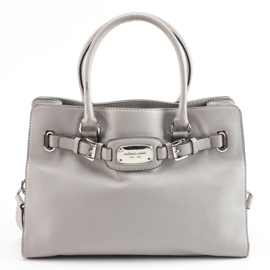 MICHAEL Michael Kors Gray Grained Leather Convertible Tote