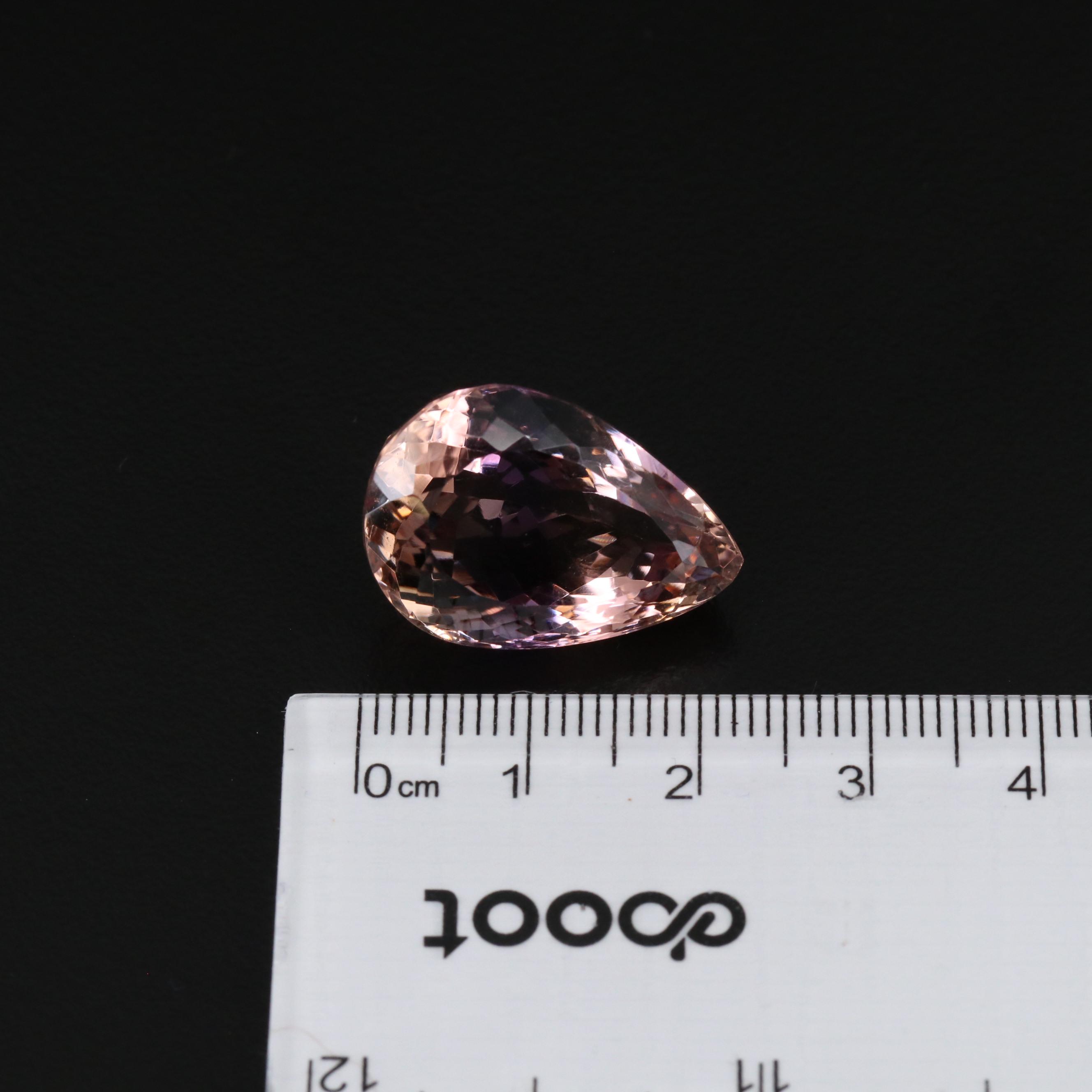 Loose 26.61 CT Pear Faceted Ametrine
