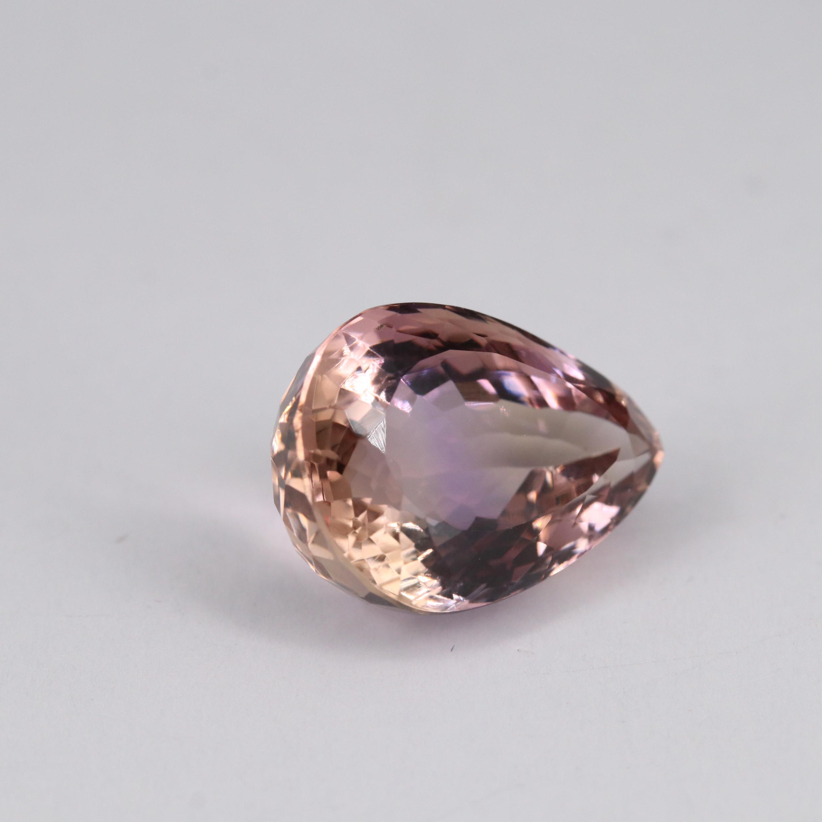 Loose 26.61 CT Pear Faceted Ametrine