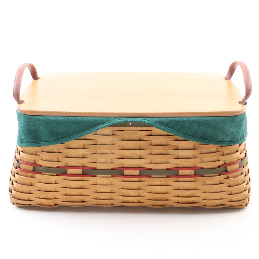 Longaberger Handwoven Treasures Basket with Plastic Liners, 2002