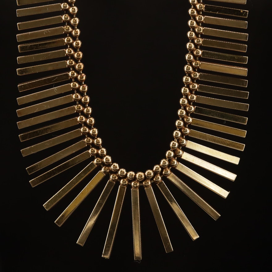 14K Graduated Fringe Necklace