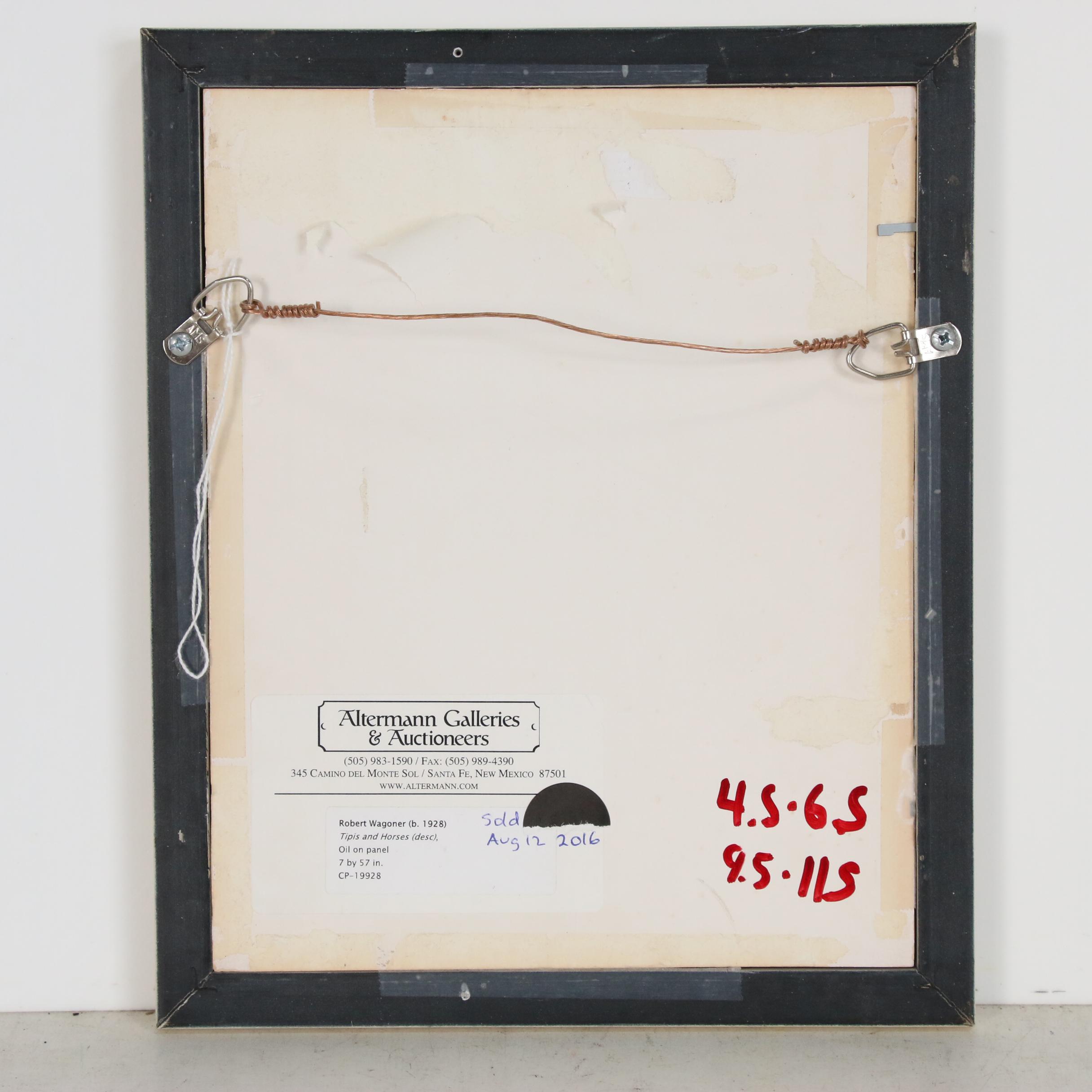 Robert Wagoner Oil Painting "Tipis and Horses"