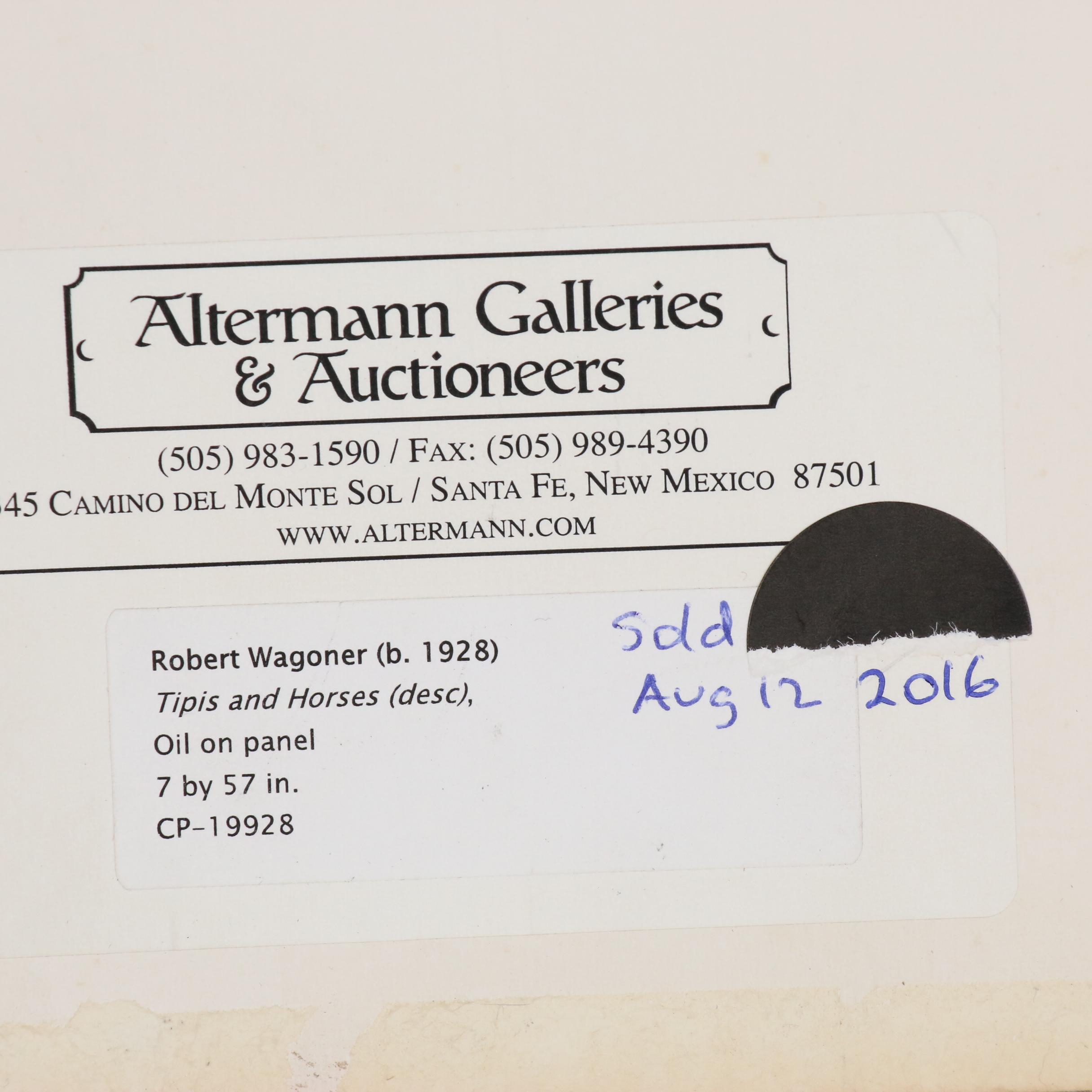 Robert Wagoner Oil Painting "Tipis and Horses"