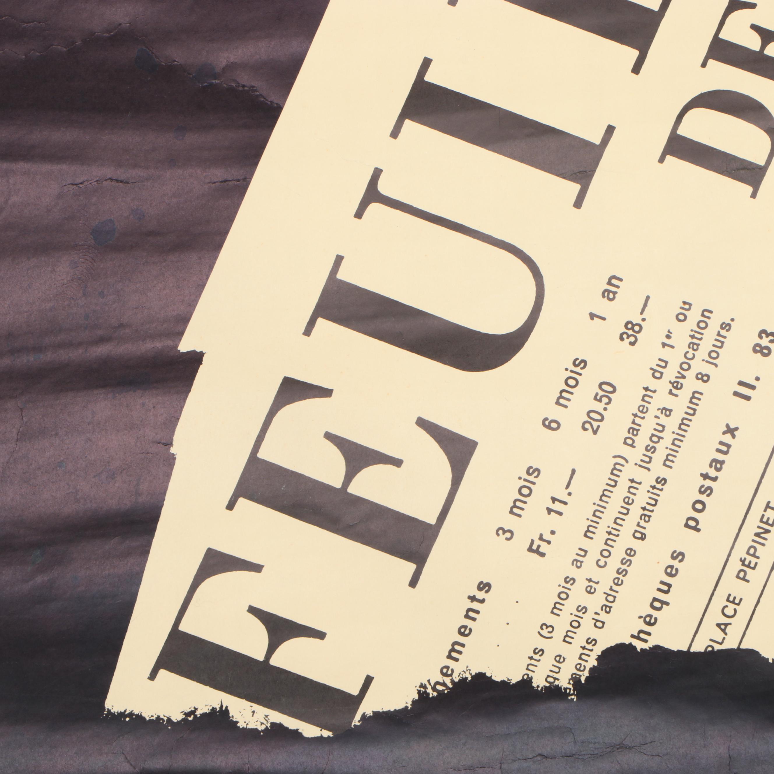 Vintage Poster after Herbert Leupin "Feuille D'Avis De Lausanne", 1958