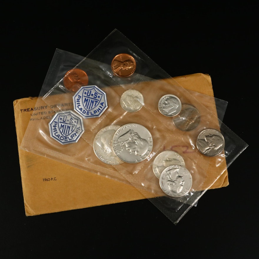 Two Vintage US Mint Proof Coin Sets