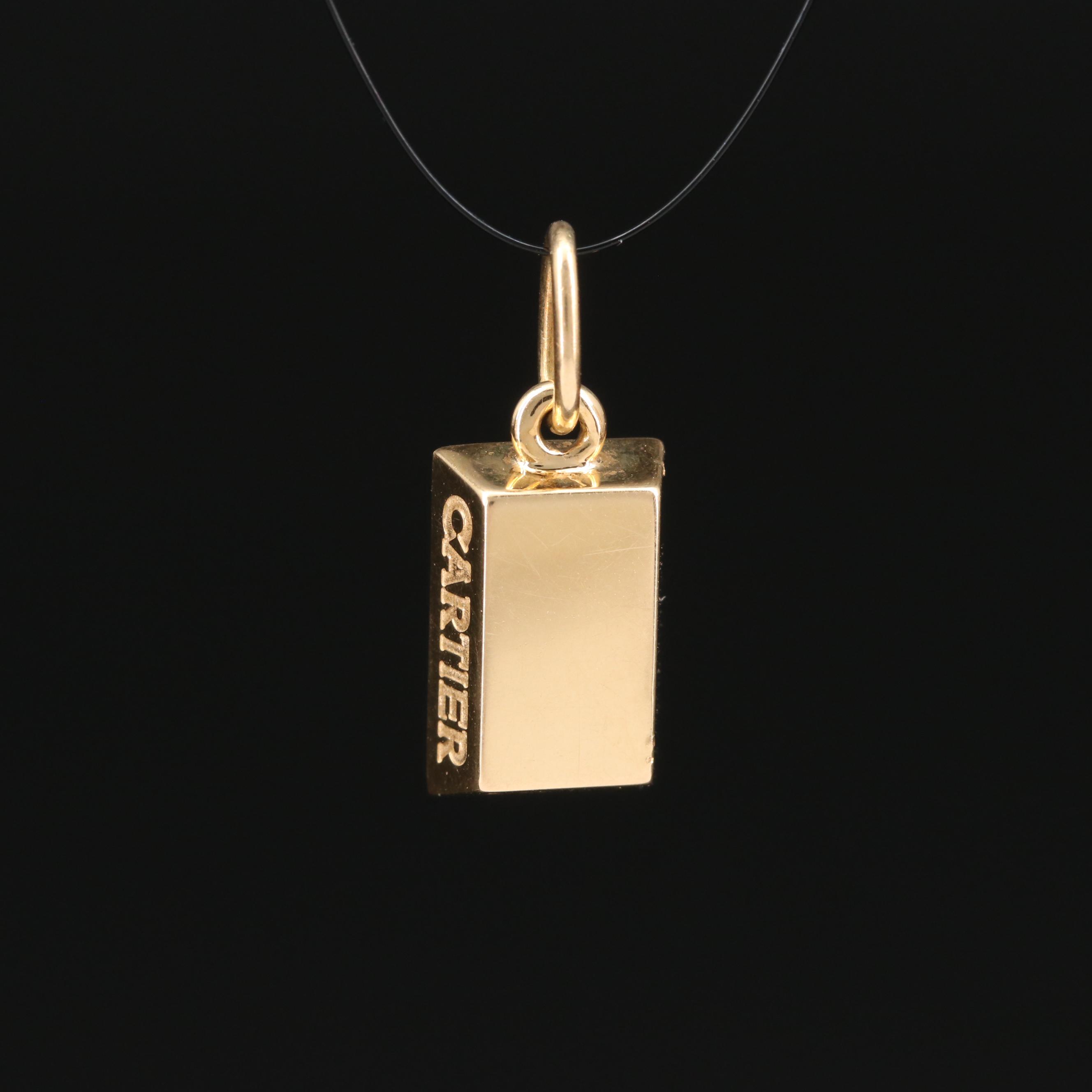Cartier 18K Gold Ingot Pendant