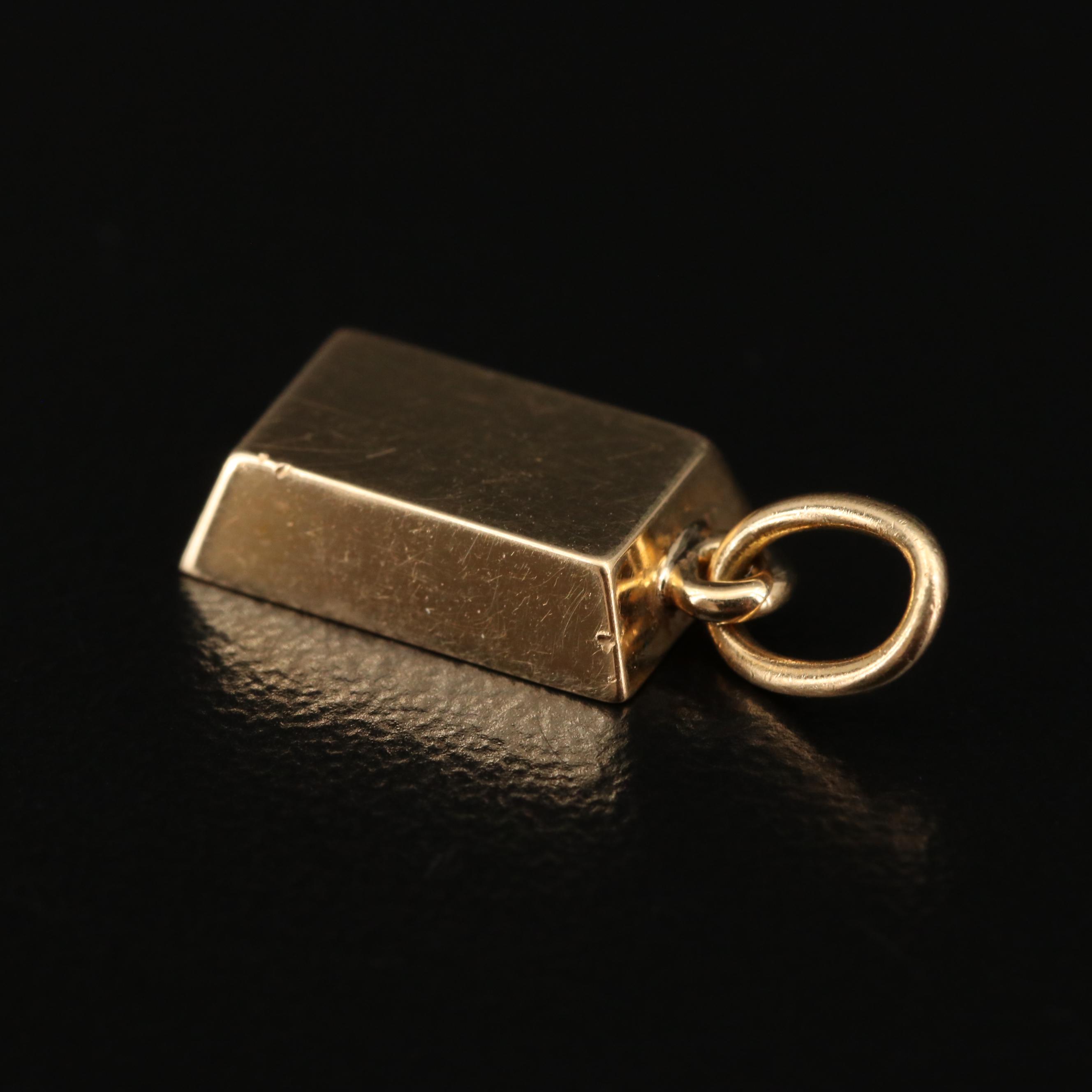 Cartier 18K Gold Ingot Pendant