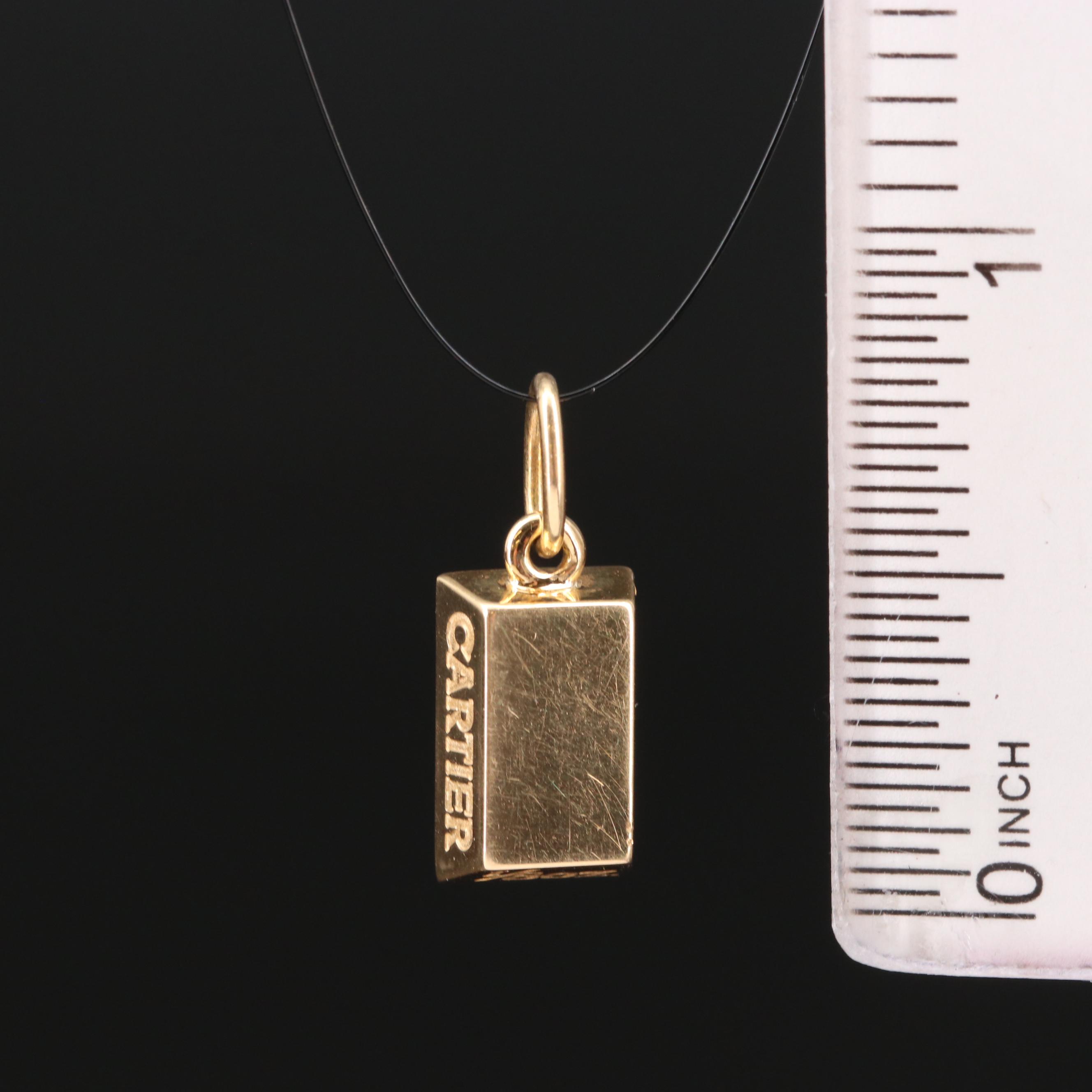 Cartier 18K Gold Ingot Pendant
