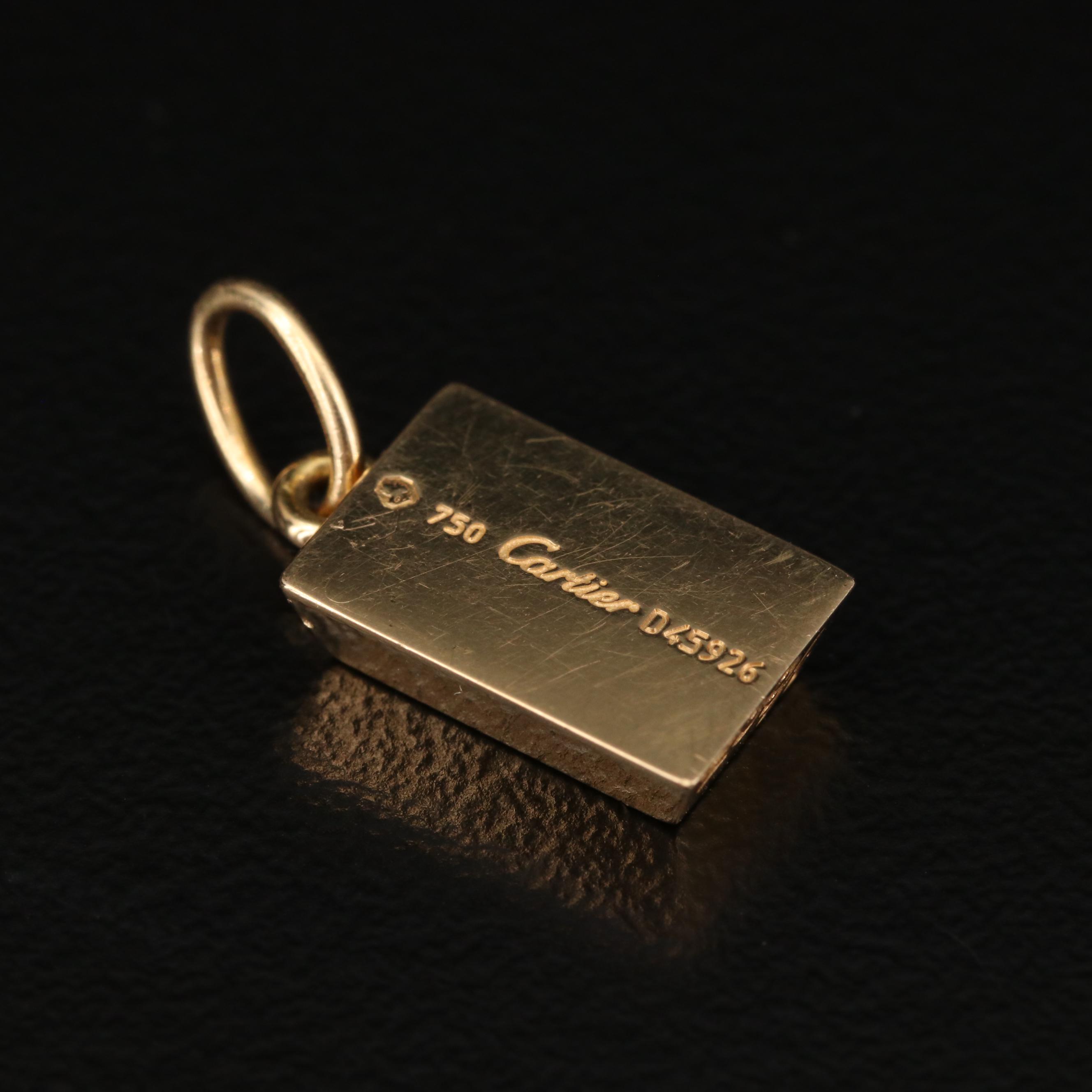Cartier 18K Gold Ingot Pendant