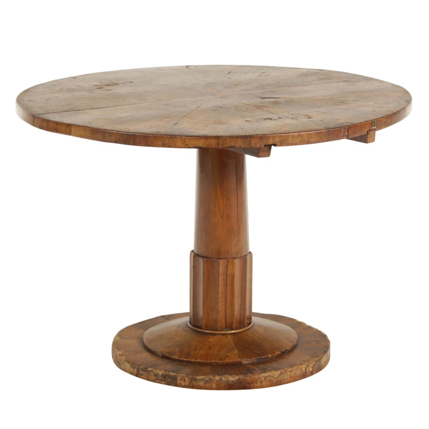 Austrian Biedermeier Walnut Tilt-Top Table, circa 1830