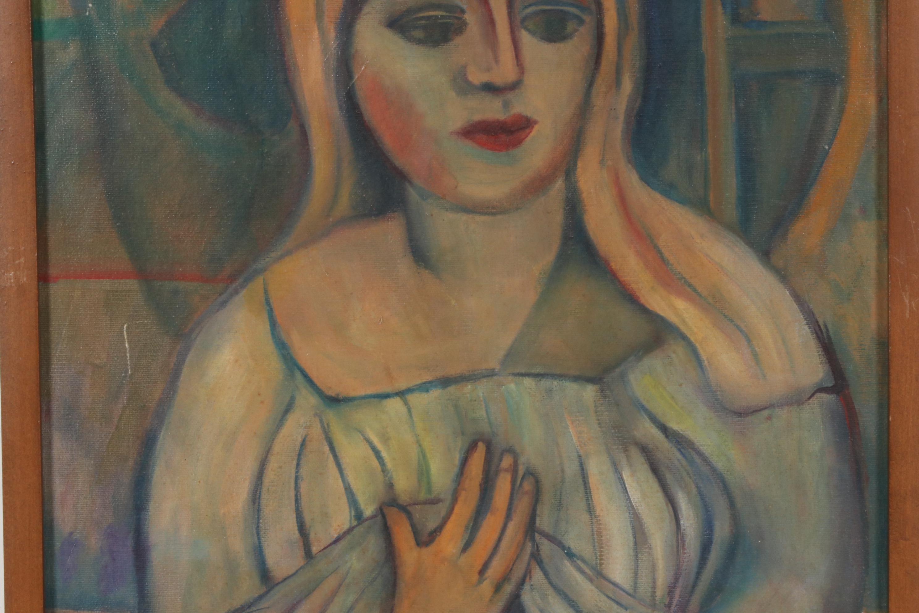 Walter Wada Oil Painting "No. 14", 1962