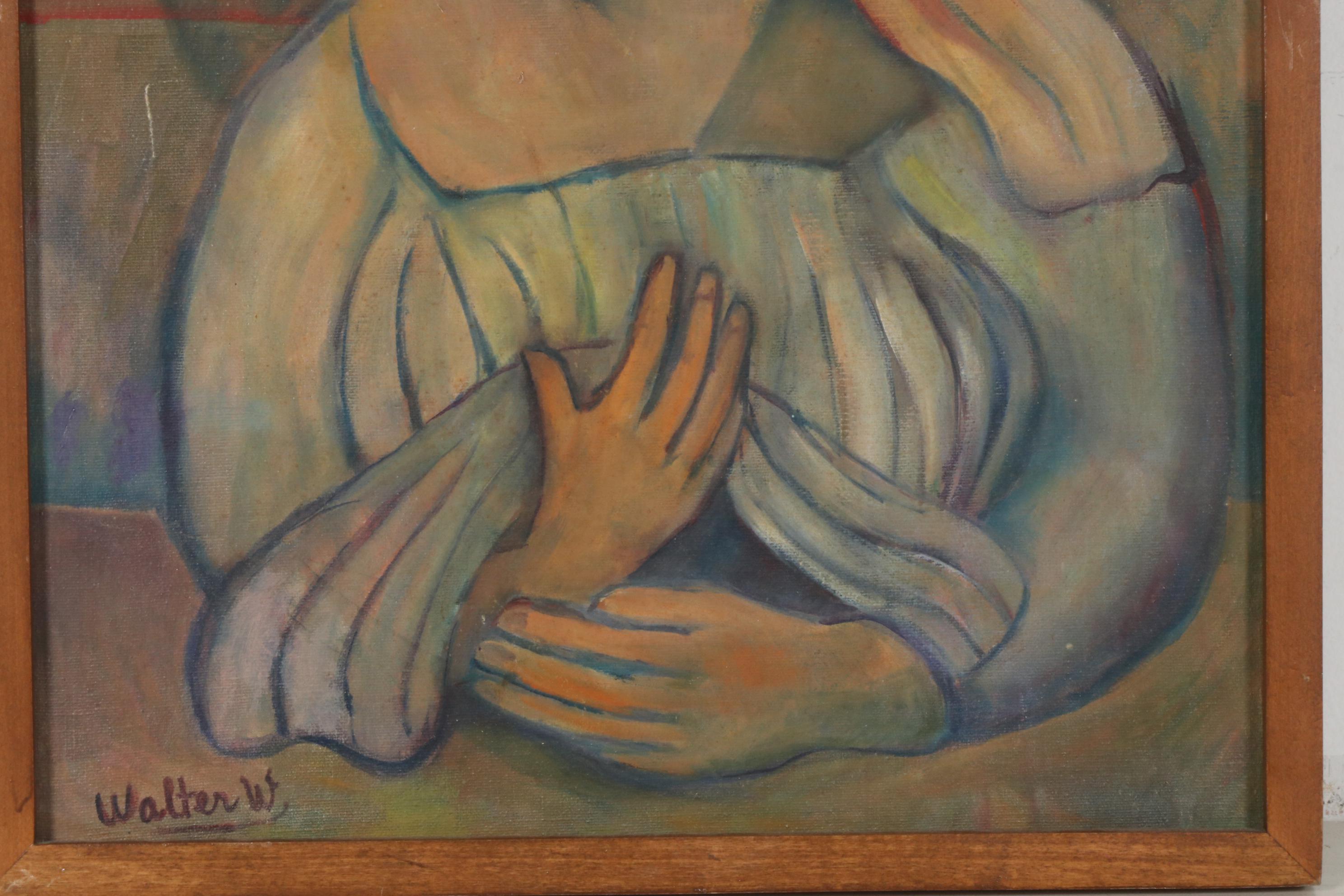 Walter Wada Oil Painting "No. 14", 1962