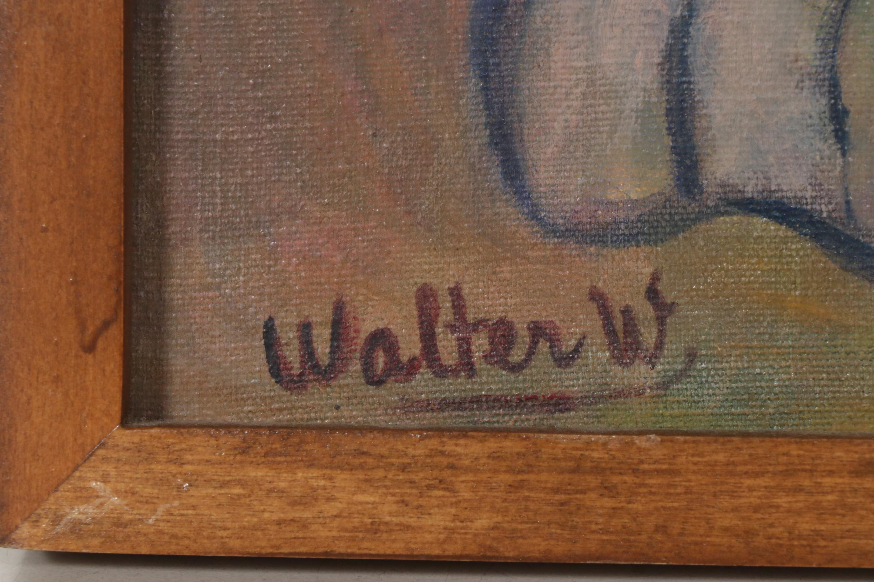 Walter Wada Oil Painting "No. 14", 1962