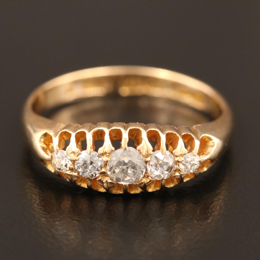 1900s 18K Diamond Ring