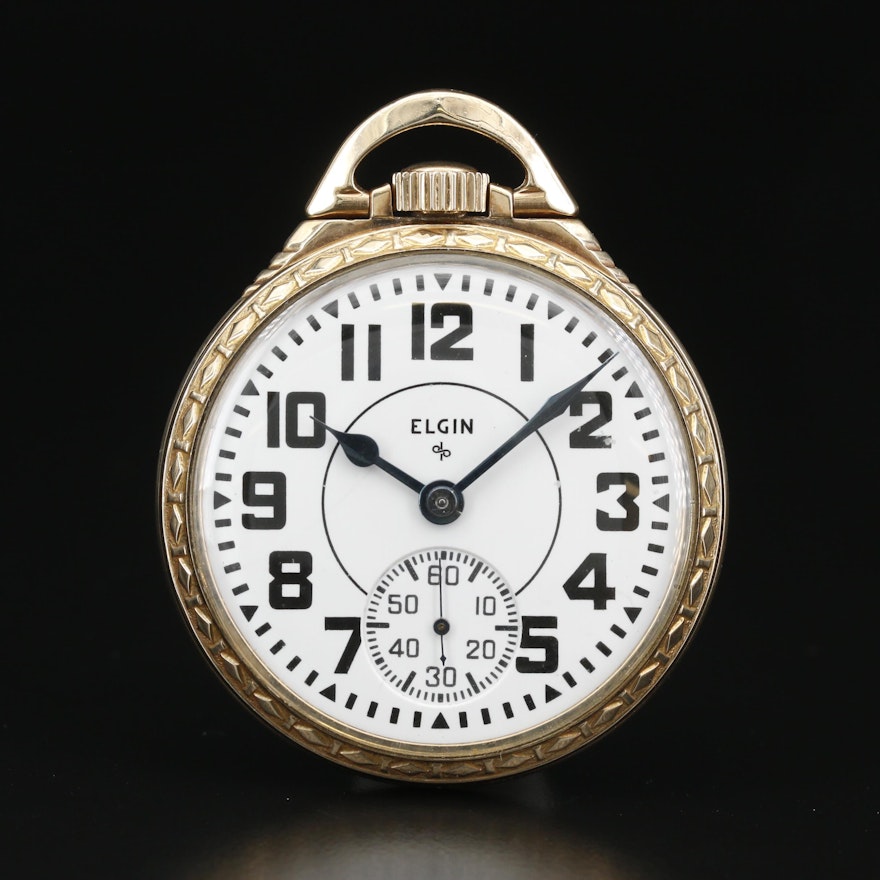 1950 Elgin "Railroad Grade" 10K Gold Filled Pocket Watch