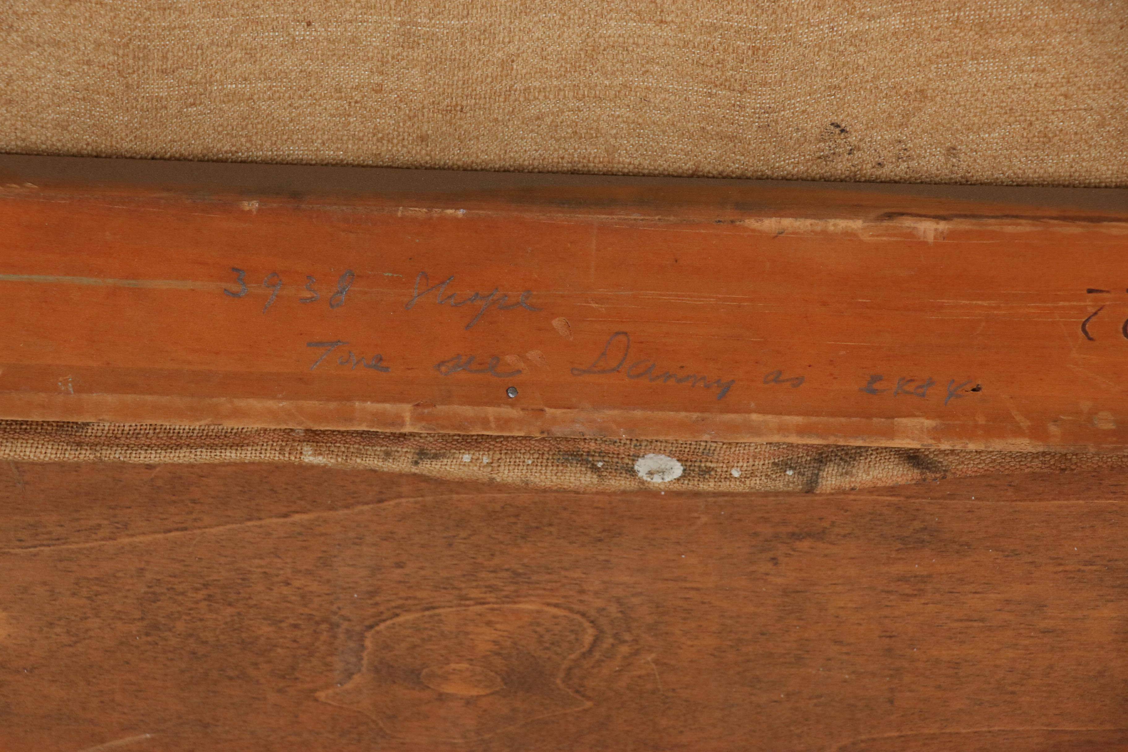 Carl Fuchs Abstract Figural Oil Painting, 1963