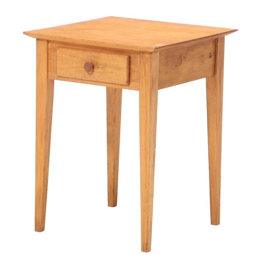 Federal Style Birch Side Table, Late 20th Century