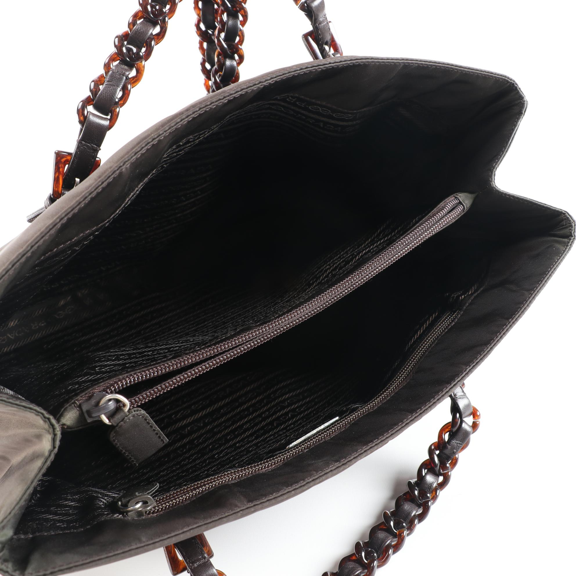 Prada Ebano Tessuto Nylon Tote Bag