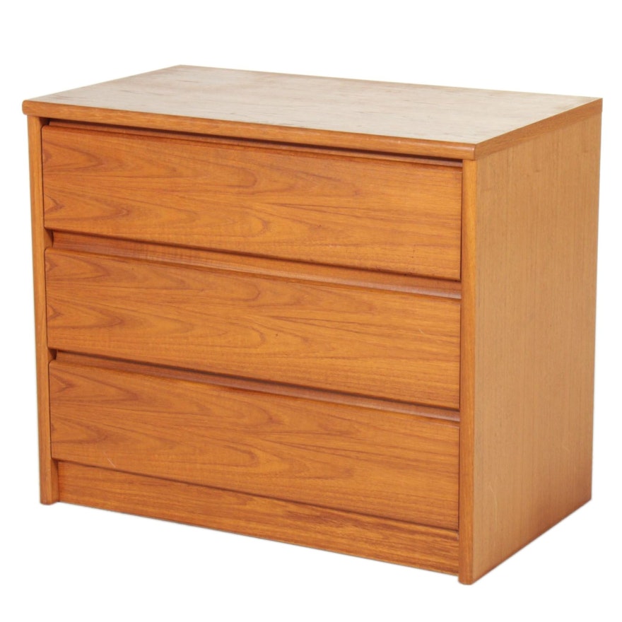 Danish Modern Teak Veneer Chest of Drawers, Late 20th Century