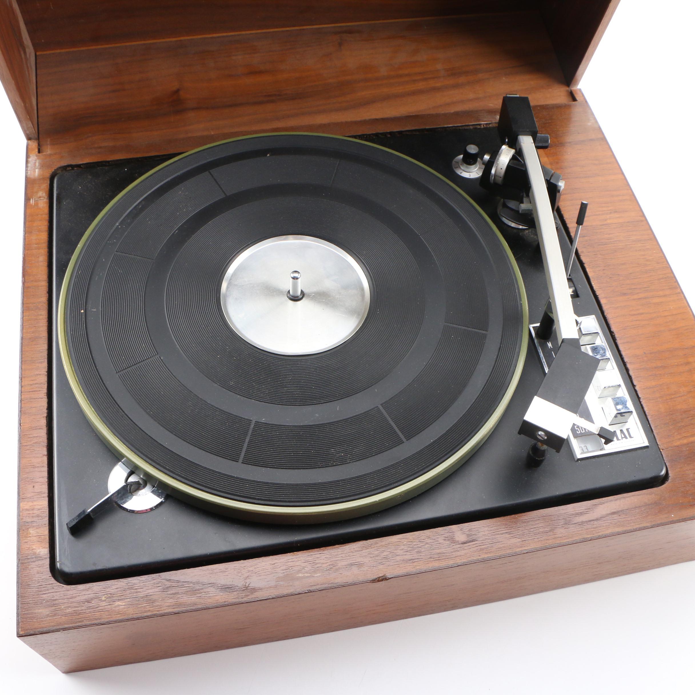 ELAC Miracord 50H Record Player in Teak Veneer Case, Mid to Late 20th Century