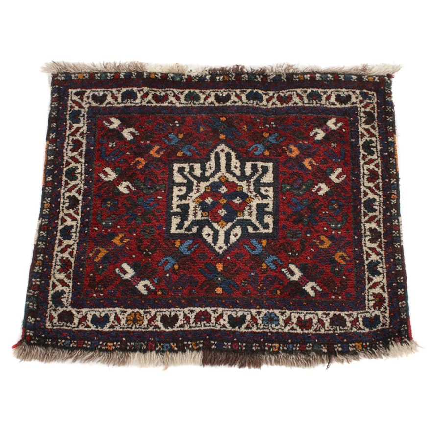 2'1 x 2'7 Hand-Knotted Persian Qashkaie Shiraz Rug, 1930s