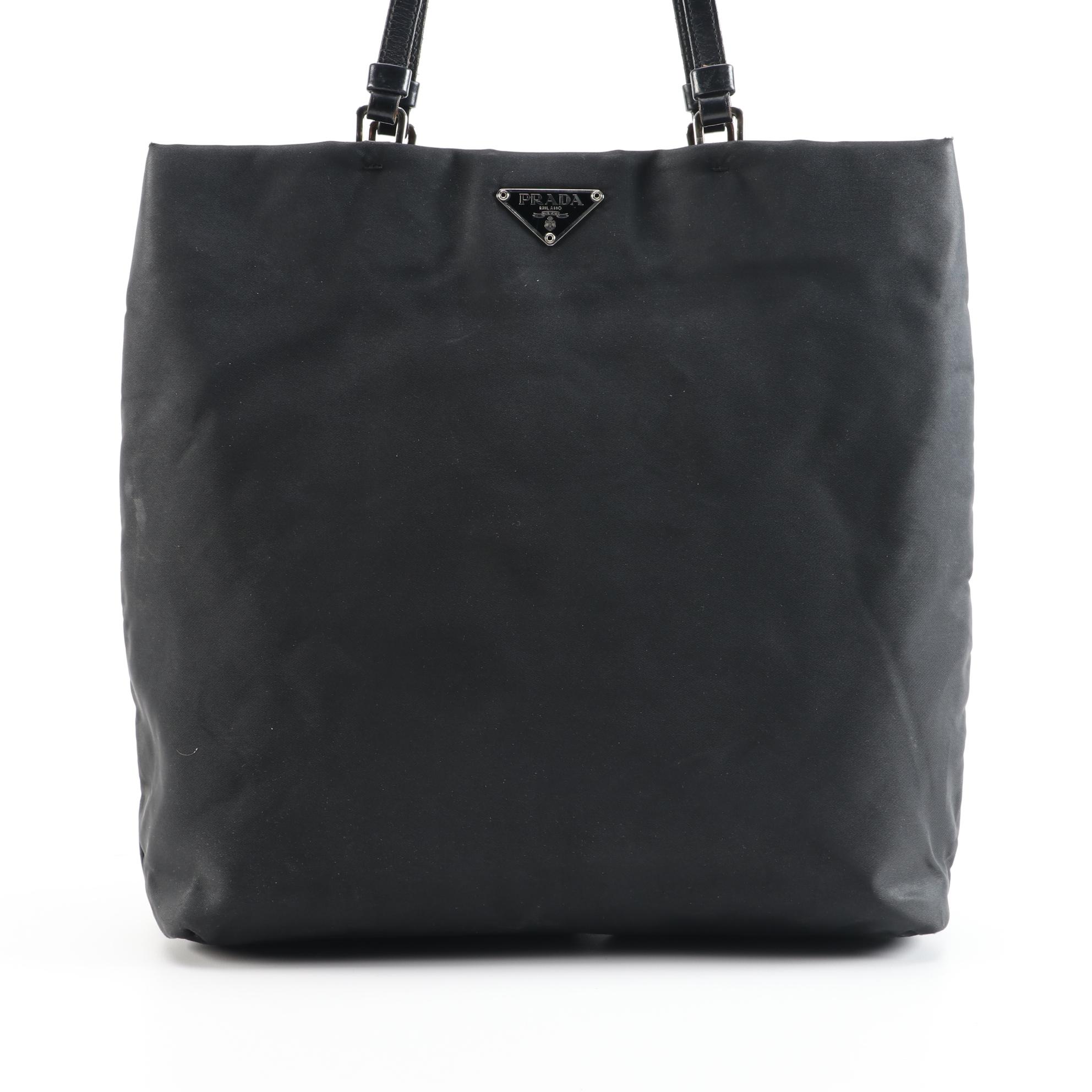 Prada Shopper Black Tessuto Nylon Tote