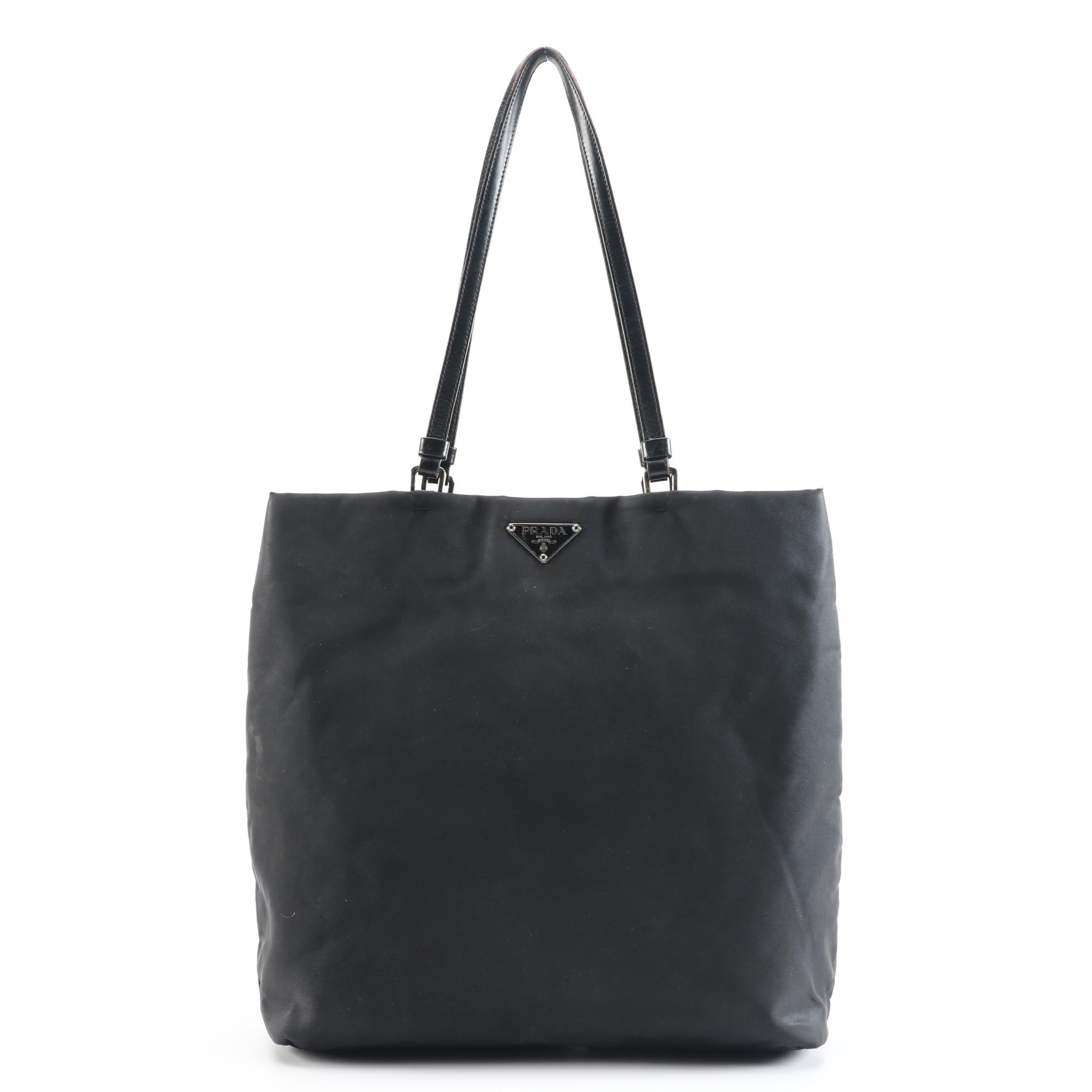Prada Shopper Black Tessuto Nylon Tote