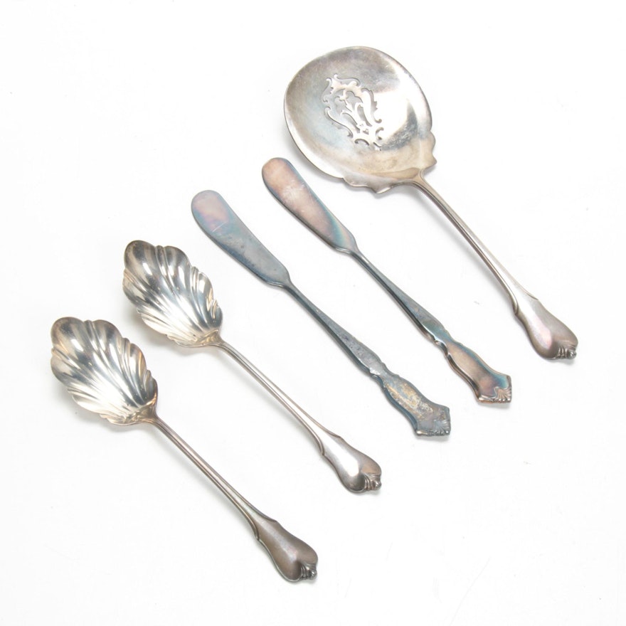 Wallace "Grand Colonial" Sterling Silver Serving Utensils, Mid 20th Century