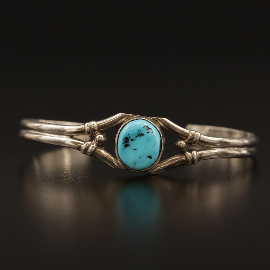 Running Bear Shop Sterling Silver Turquoise Cuff