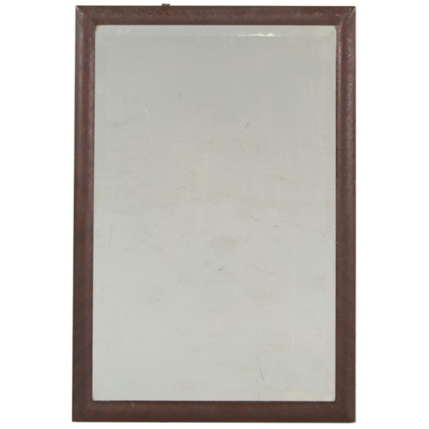 Wood Framed Beveled Wall Mirror, Early 20th Century