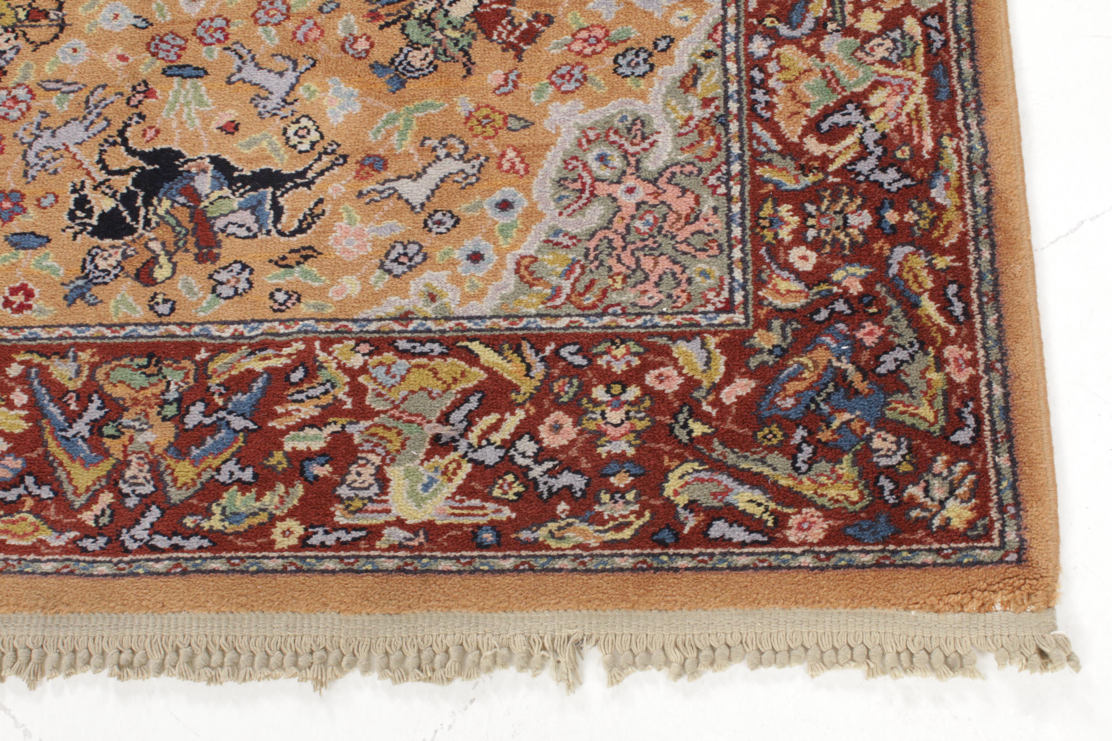 4'4 x 6'4 Hand-Knotted Karastan Persian Tabriz Pictorial Rug, 1990s