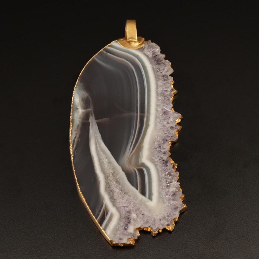 Agate Slice Pendant