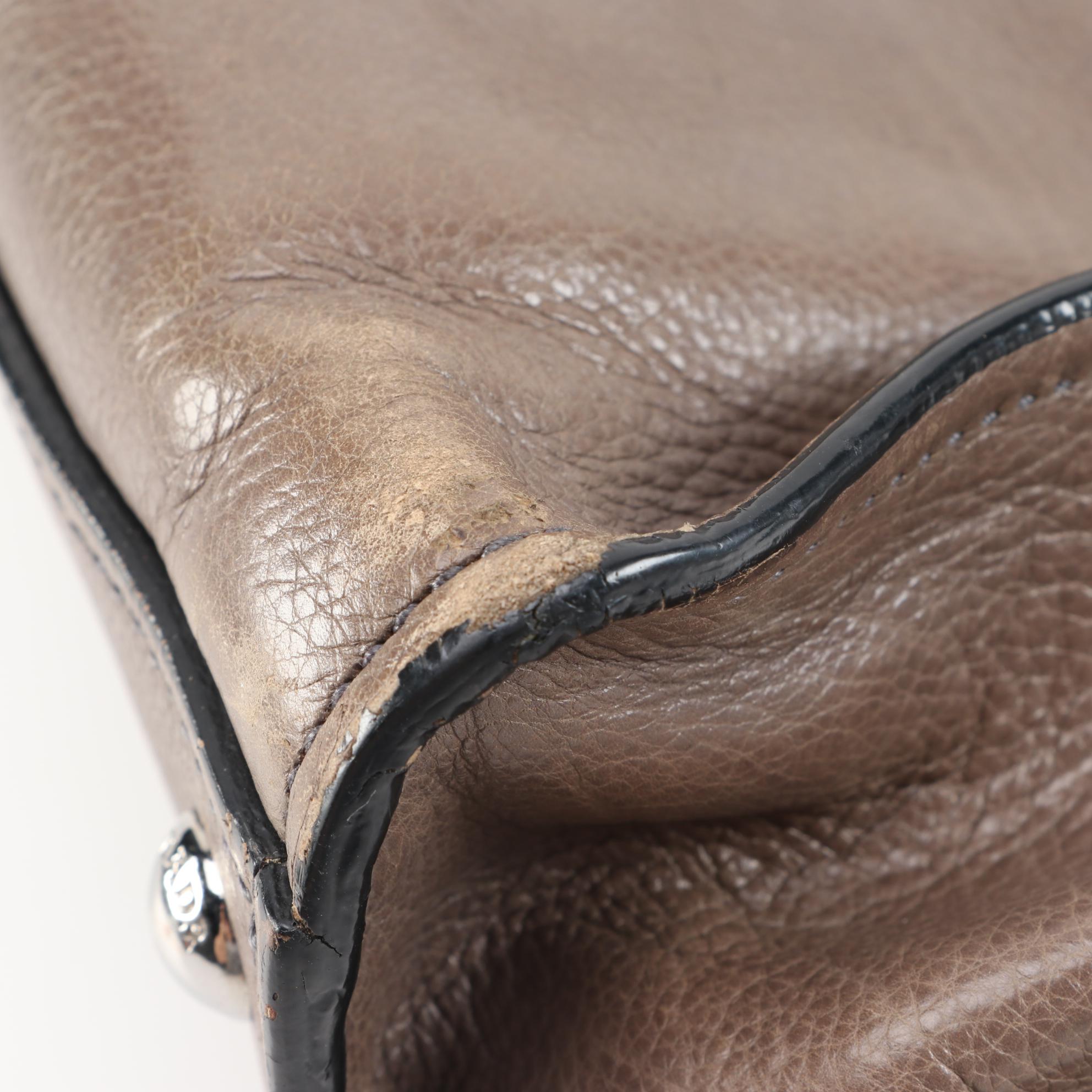 Prada Twin Pocket Winged Two-Way Tote Bag in Taupe Calf Leather