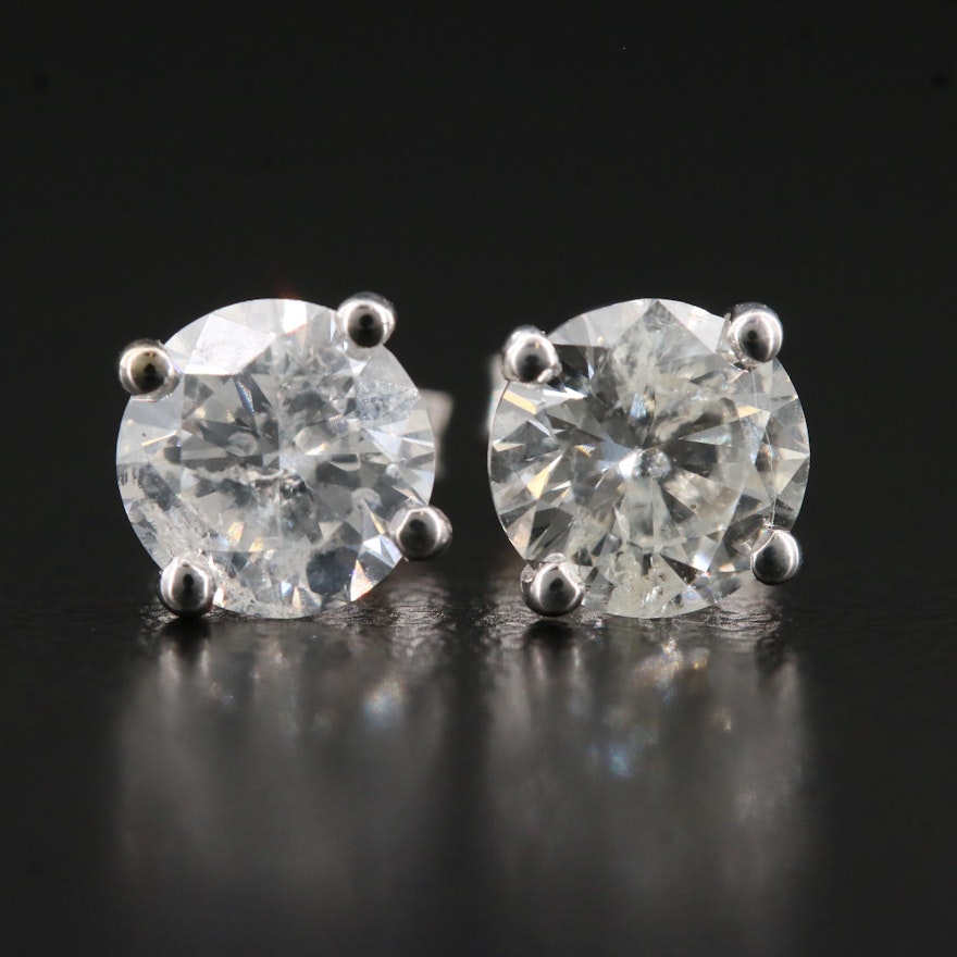 14K 2.13 CTW Diamond Stud Earrings