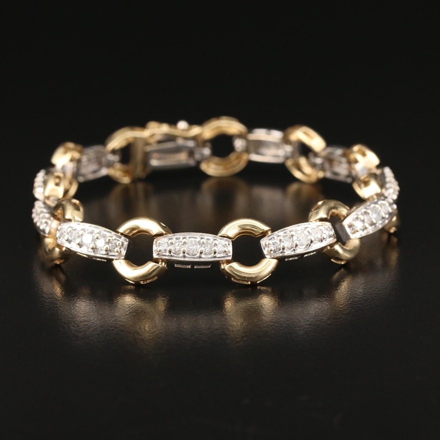 14K Two Tone 1.73 CTW Diamond Bracelet